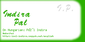 indira pal business card